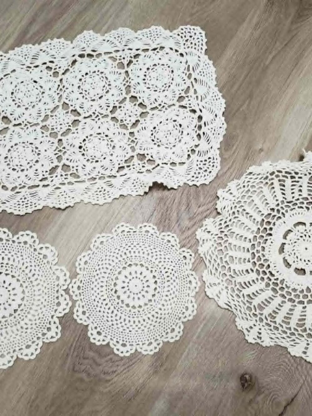 LOT of 11 doilies vintage handmade
